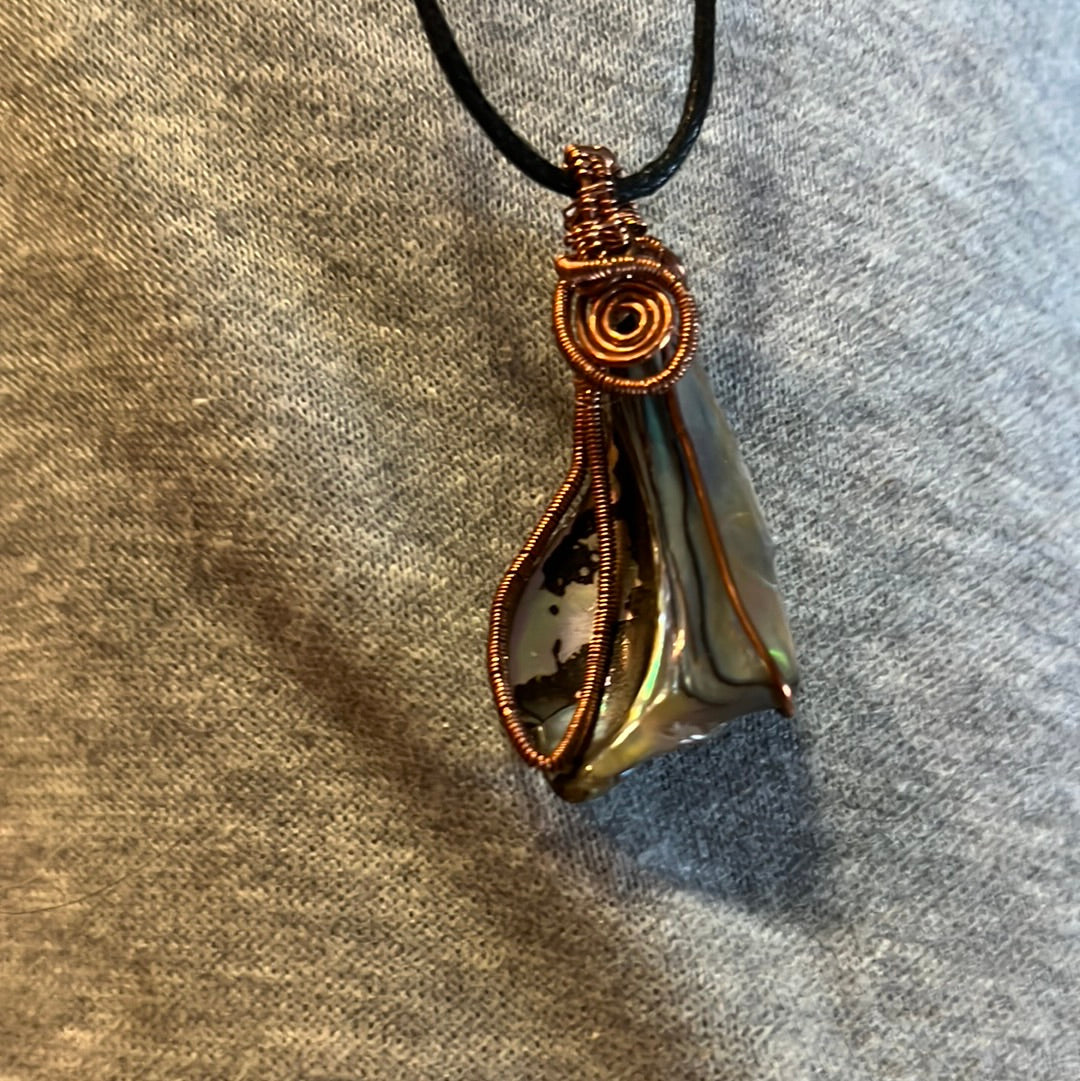 Wire wrapped pendant
