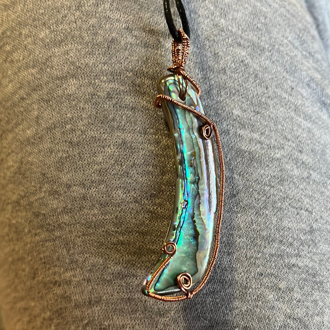 Wire wrapped pendant