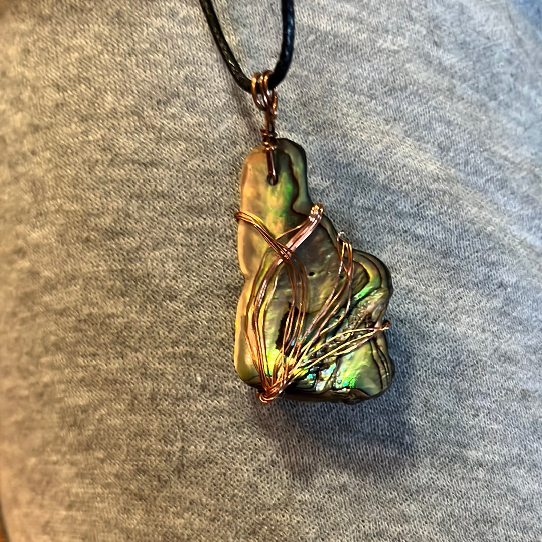 Wire wrapped pendant